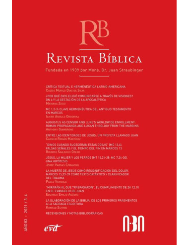 Revista Bíblica 2021/3-4 - Año 83