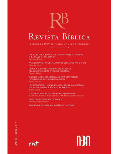 Revista Bíblica 2022/1-2 - Año 84