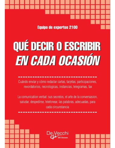 Qué decir o escribir en cada ocasión