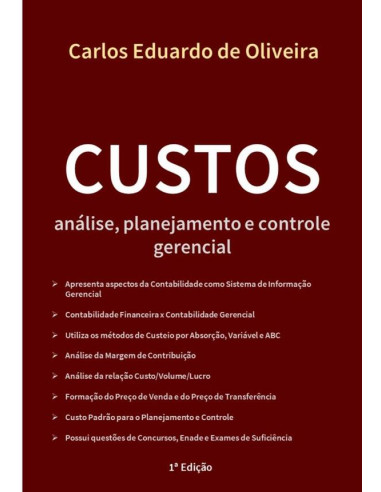 Custos: Análise, Planejamento E Controle Gerencial