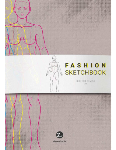 Fashion Sketchbook:PLUS SIZE FEMALE A4