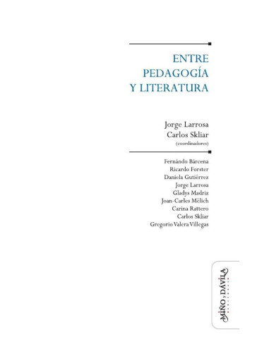 Entre pedagogía y literatura