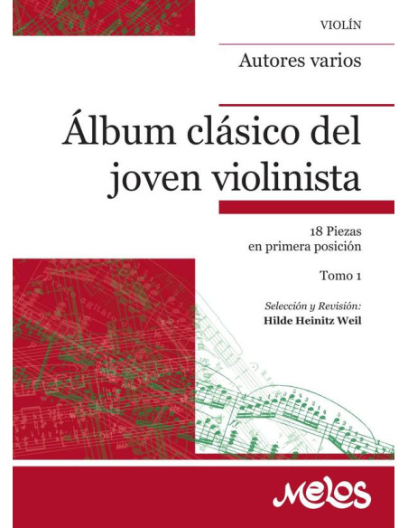 BA10442 - Álbum clásico del joven violinista - Tomo 1:18 Piezas en primera posición