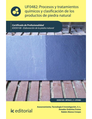 Procesos y tratamientos químicos y clasificación de los productos de piedra natural. IEXD0108 - Elaboración de la piedra natural