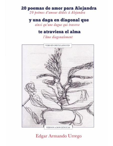 20 poemas de amor para Alejandra y una daga en diagonal que te atraviesa el alma:20 poèmes d’amour dédiés à Alejandra ainsi qu’une dague  qui traverse l’âme diagonalement