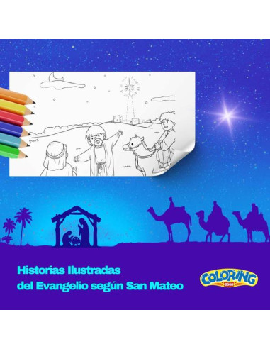 Historias Ilustradas del Evangelio según San Mateo. Coloring Book.