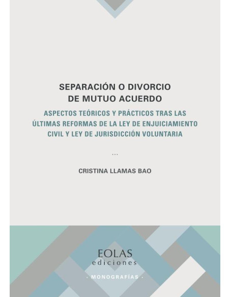 Separación o divorcio de mutuo acuerdo 