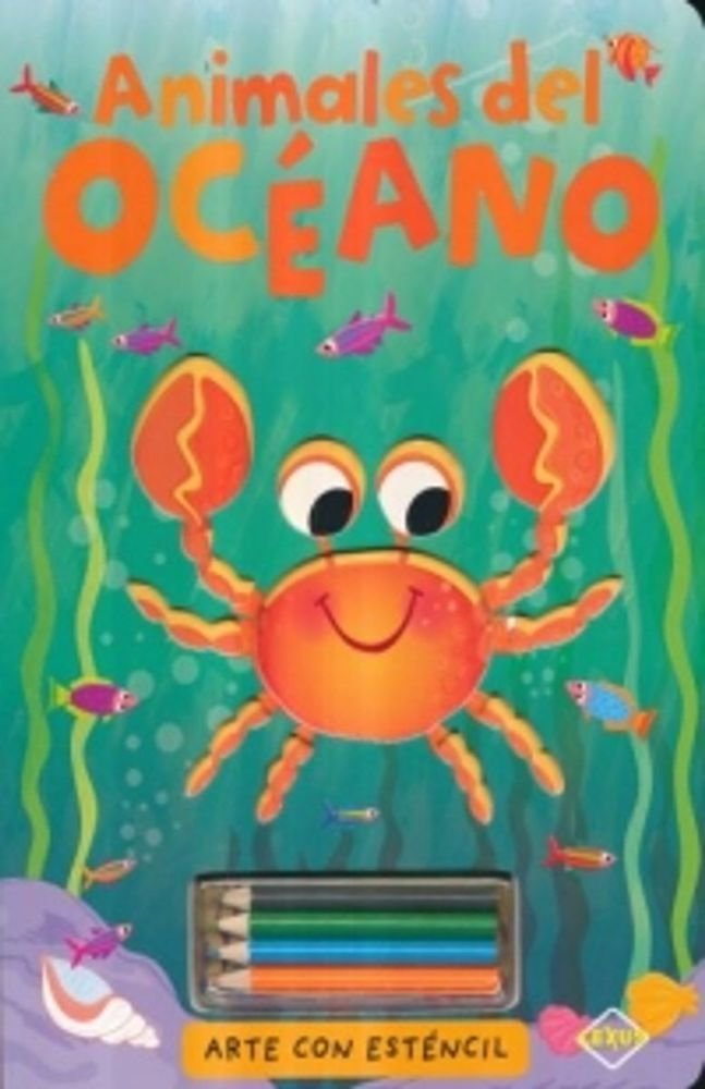 Animales del océano. Arte con esténcil (incluye colores)
